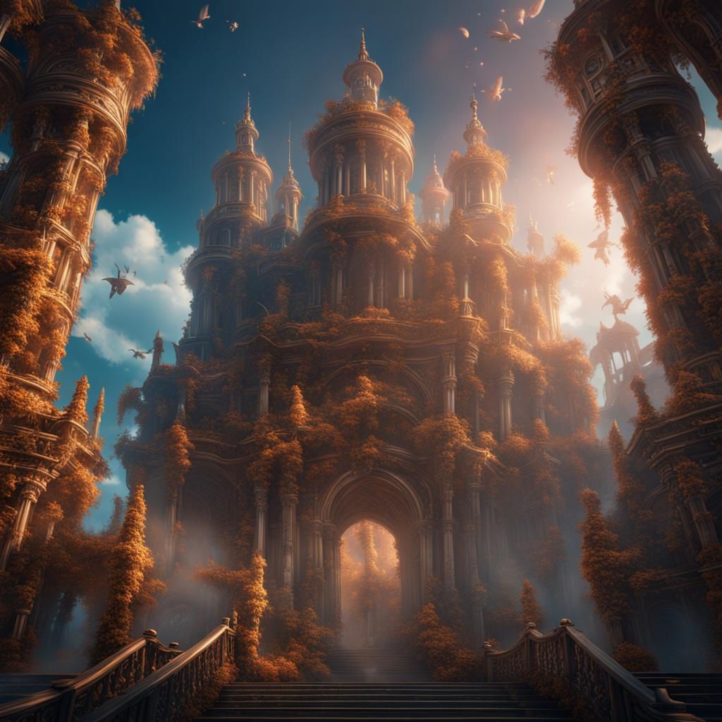 Fantastical Heaven Concept Art in Deep Color