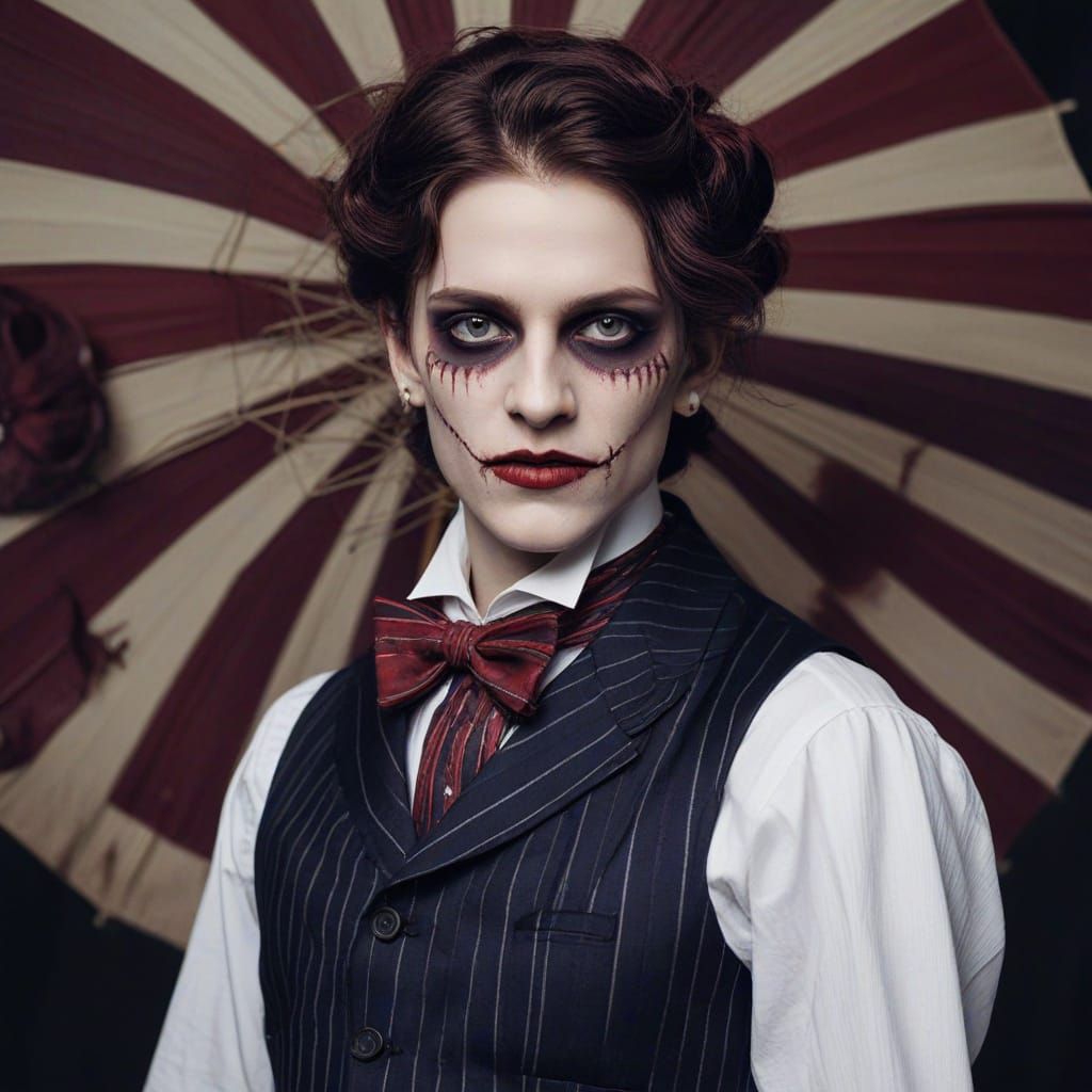Victorian Vampire Ringmaster in Haunted Circus