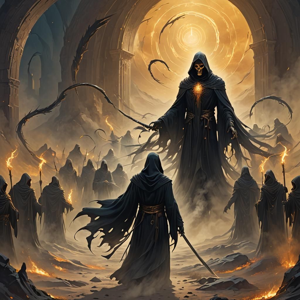 Reaper Guiding Souls to the Afterlife Portal