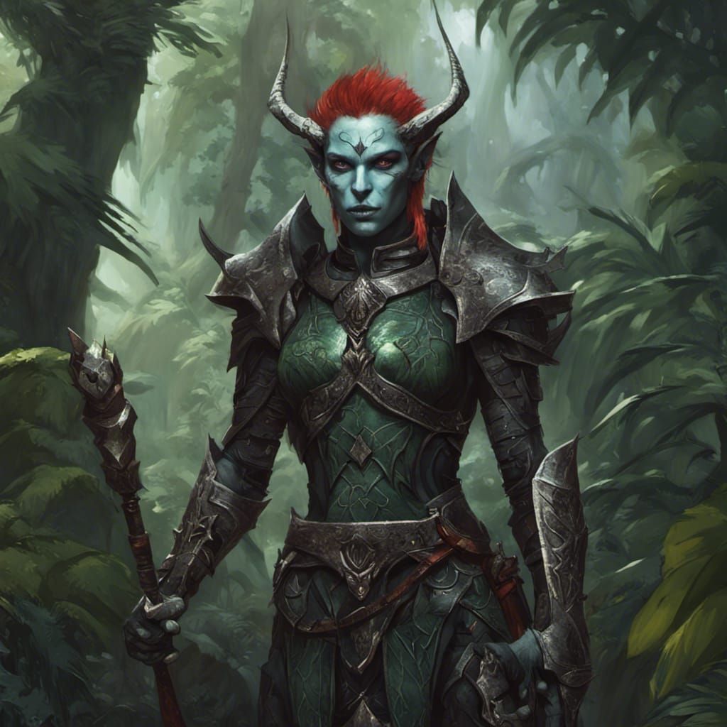 Dark Elves in Jungle, Dark Fantasy Concept Art
