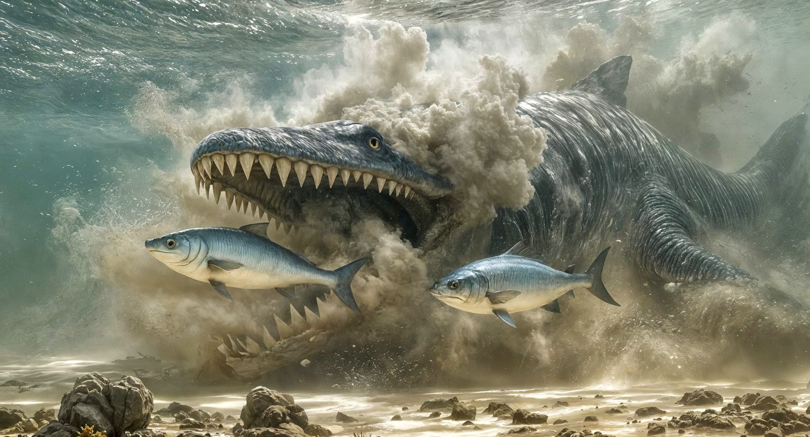 Mosasaur Hunt in Murky Waters