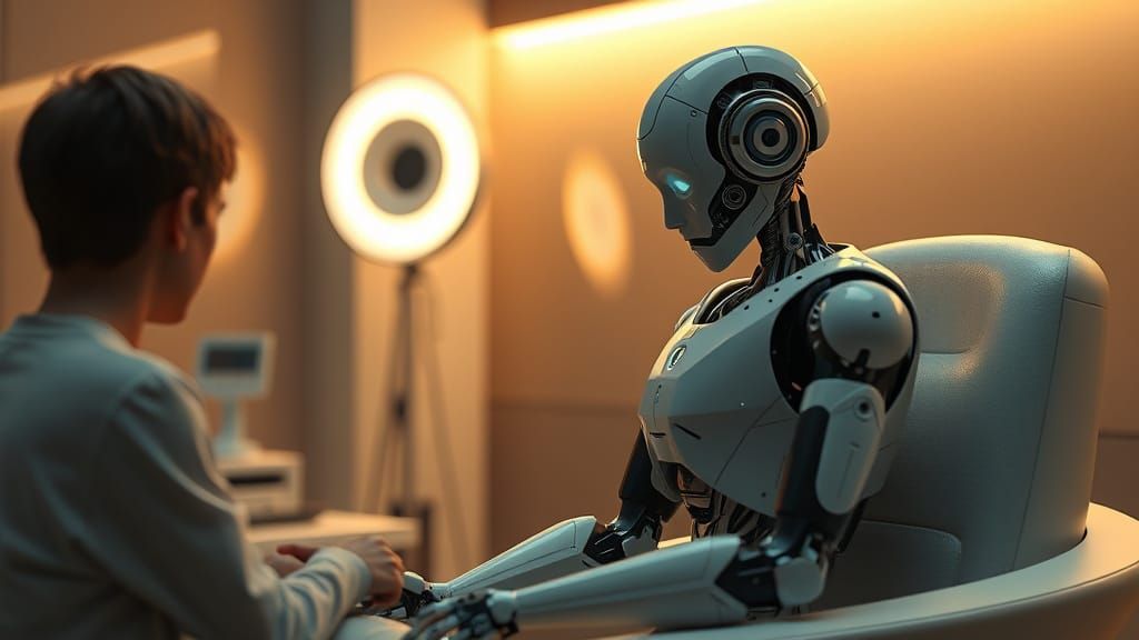 Robot in Intimate Psychotherapy Session with Human Therapist