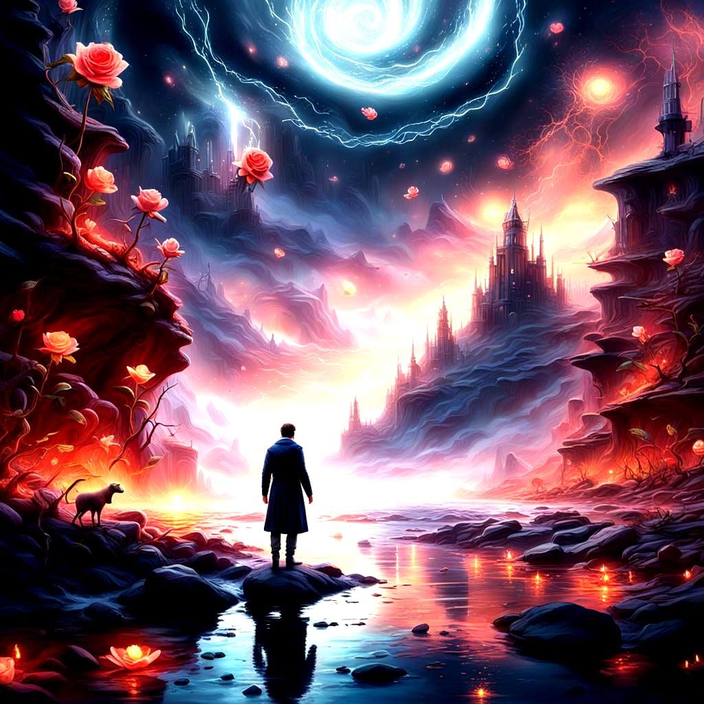 Surreal Landscape: Reflections of Fluid Time