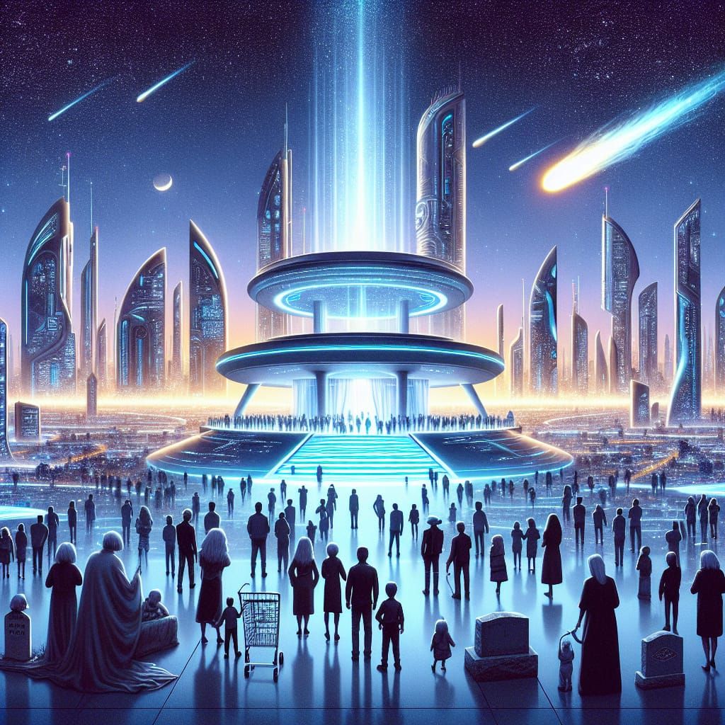 Futuristic Mansion Grand Opening in Nostalgiacore Style