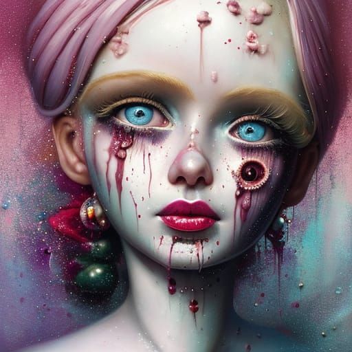 A beautiful woman with imperfect skin