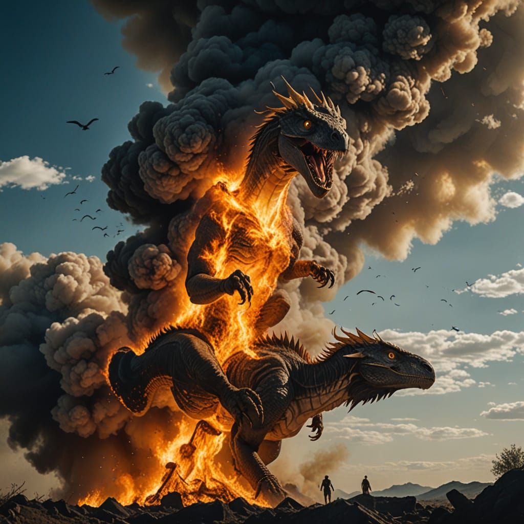 Angels Descending in Cinematic Film Still