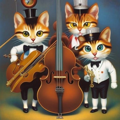 Anthropomorphic Cats Play Jazz: 1920s Big Band