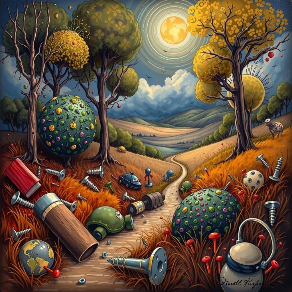 Cartoon Chaos: Assembling Furniture Becomes Absurd Task