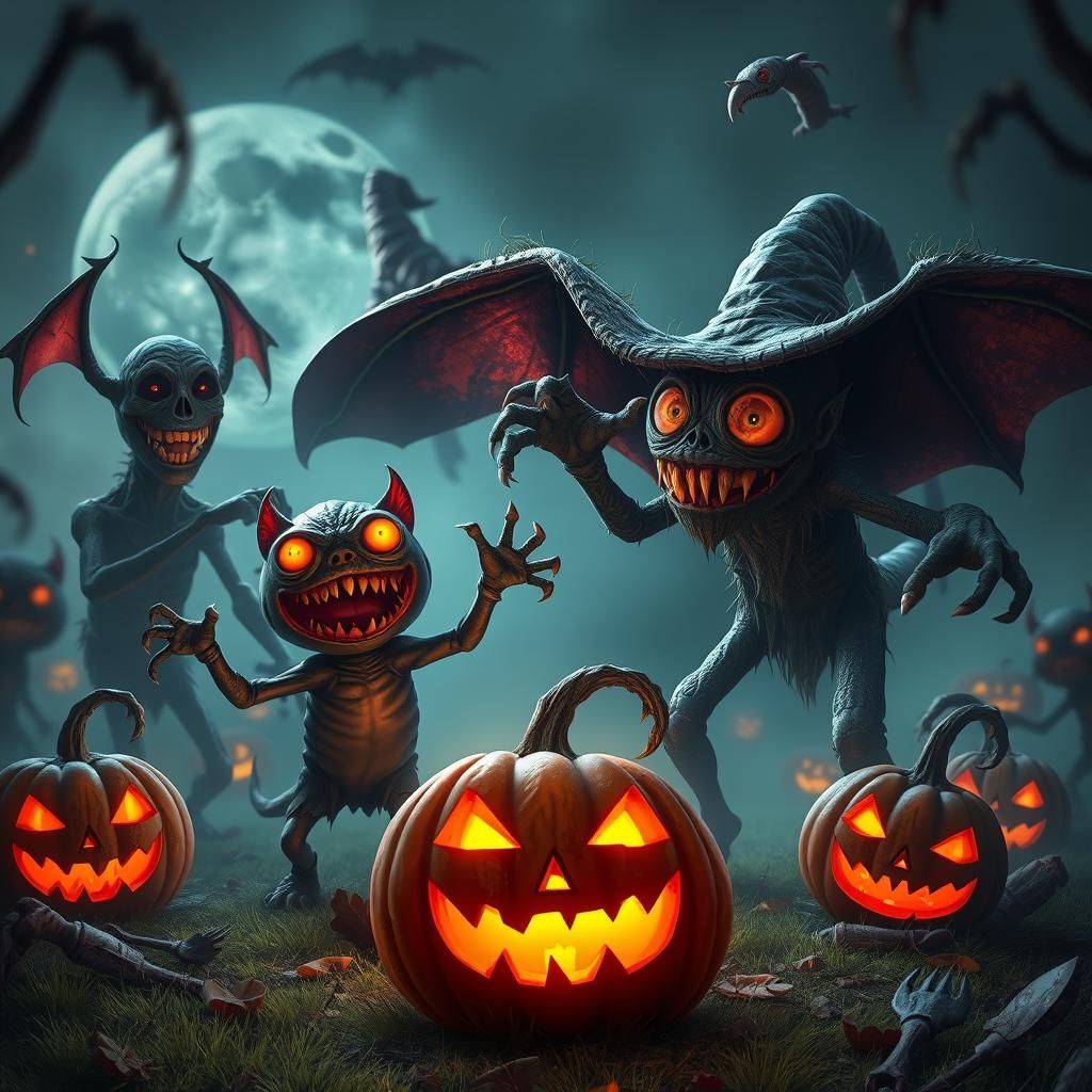 Monsters Halloween Bash: Detailed Fantasy Concept Art