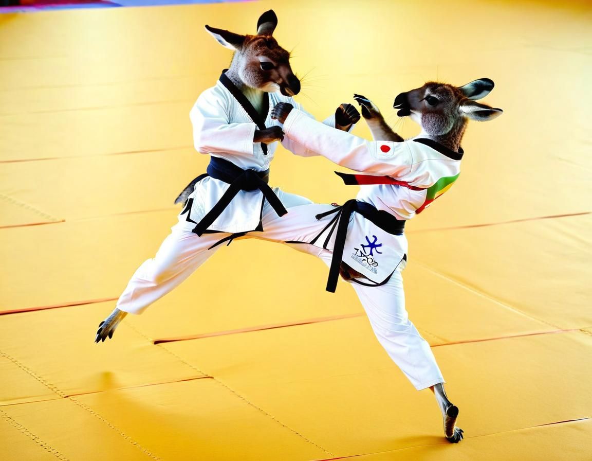 Kangaroos Compete in Olympic Taekwondo Match