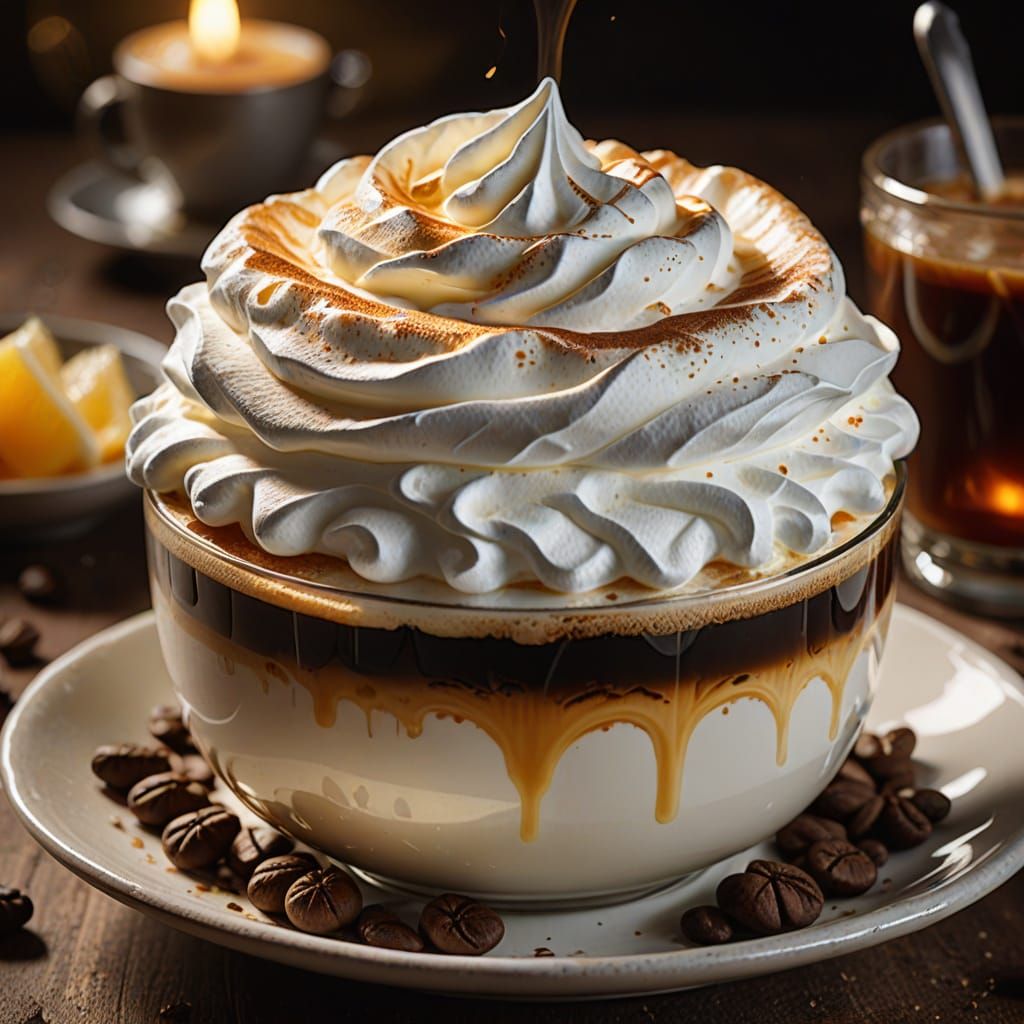 Whipped Coffee Delight in Warm Morning Light