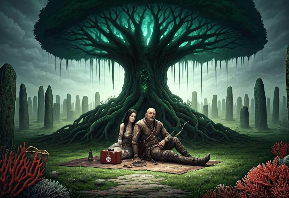 Fantasy Picnic by Ancient Tree in Whelan Style