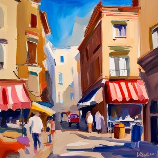 Gouache Style Masterpiece with Thick Brush Strokes