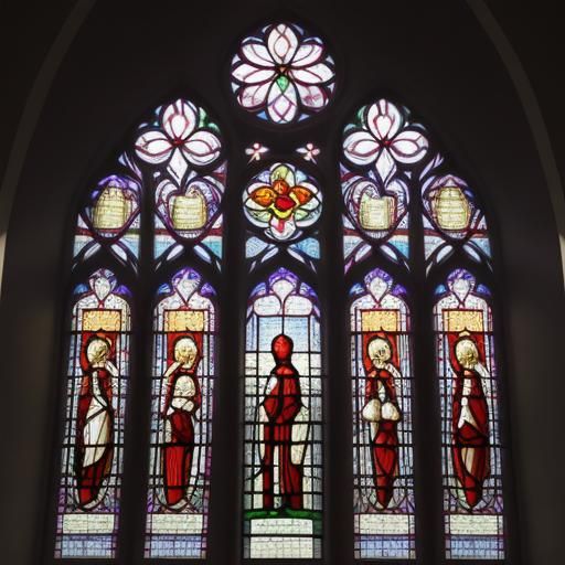 Colorful Stained Glass Window Art