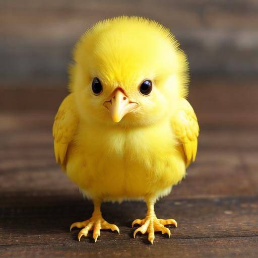 Cute Yellow Chick in High Definition