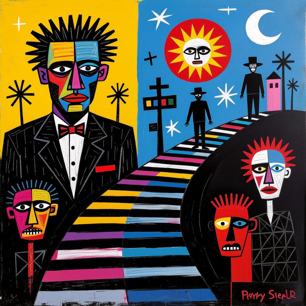 Eerie Sci-Fi Horror Art with Pop Art Influence