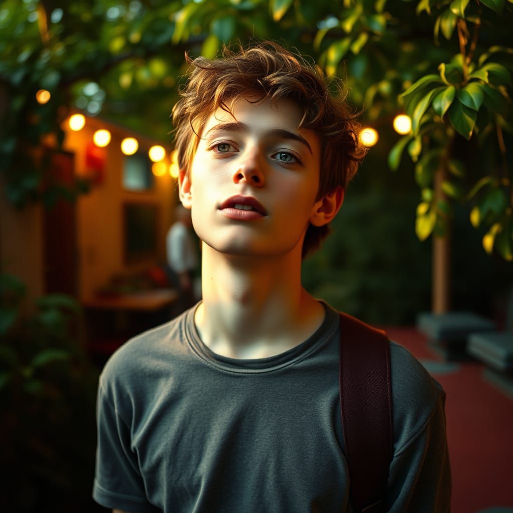 Young Adult Navigating Hope and Anxiety in Nature