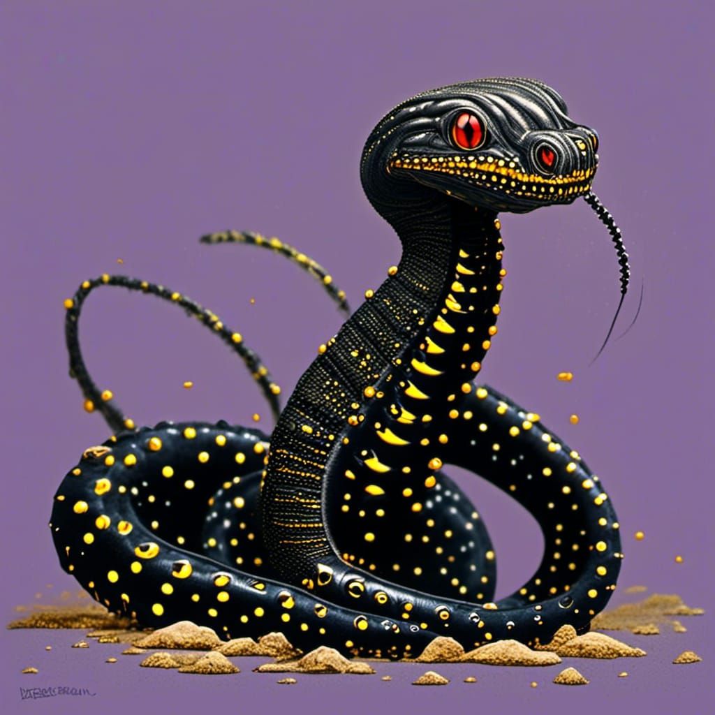 Ferrofluid King Cobra: Dynamic Fluid Art