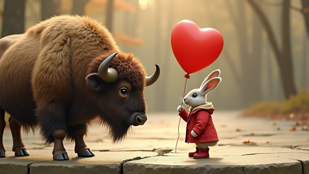 Buffalo and Rabbit: An Unlikely Friendship