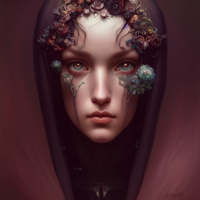 Hyperrealistic Portrait of the Void in Fine Art Style