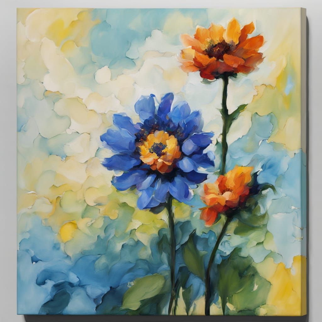 Impressionist Flower Painting with Impasto Gouache