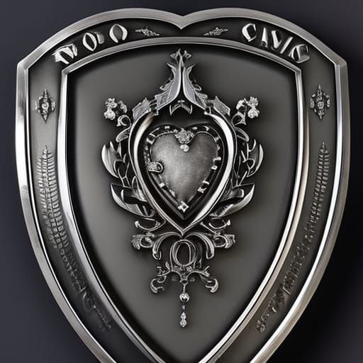 Melting Heart Emblem Weeping on Shield