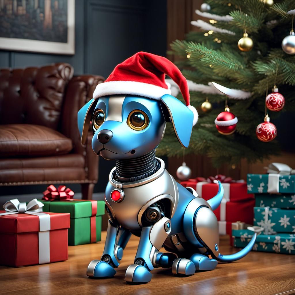 Festive Robotic Puppy by John Kenn Mortensen