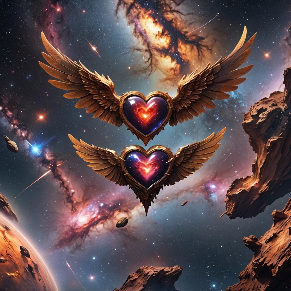 Winged Heart Flies Through Andromeda Galaxy in 8K