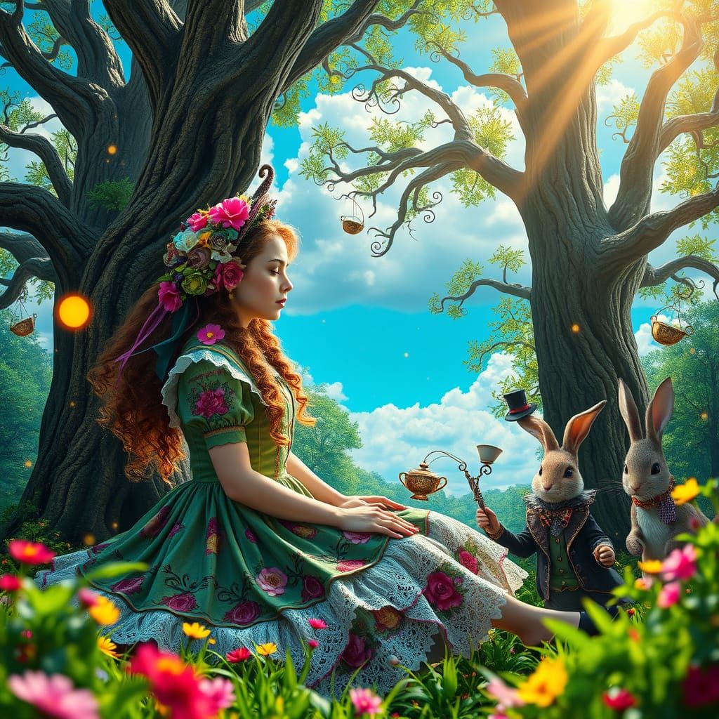 Alice in Wonderland, Photo Realistic Dreamscape