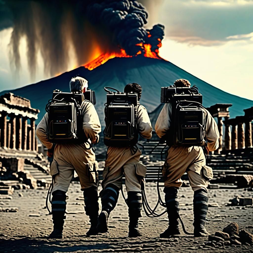 Ghostbusters Battle Demons in Pompeii: 80s Dark Fantasy