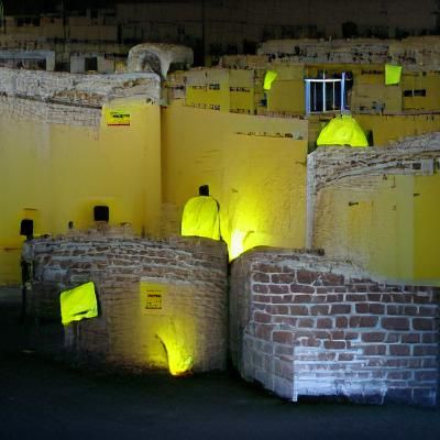 Yellow Room with Fluorescent Lighting