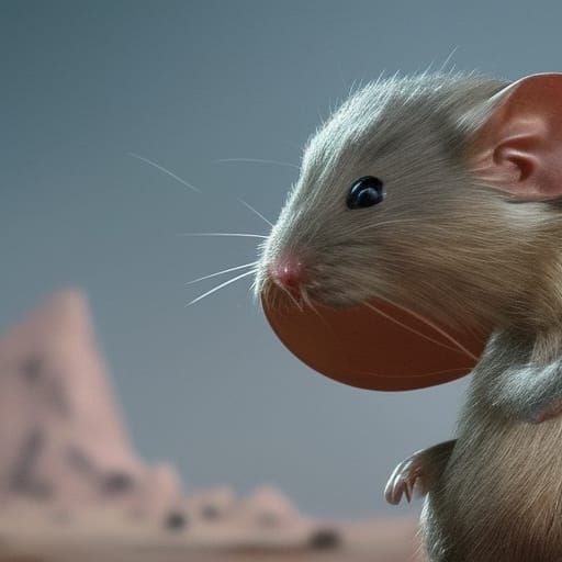 Alien Mice Play Baseball in Sci-Fi Style