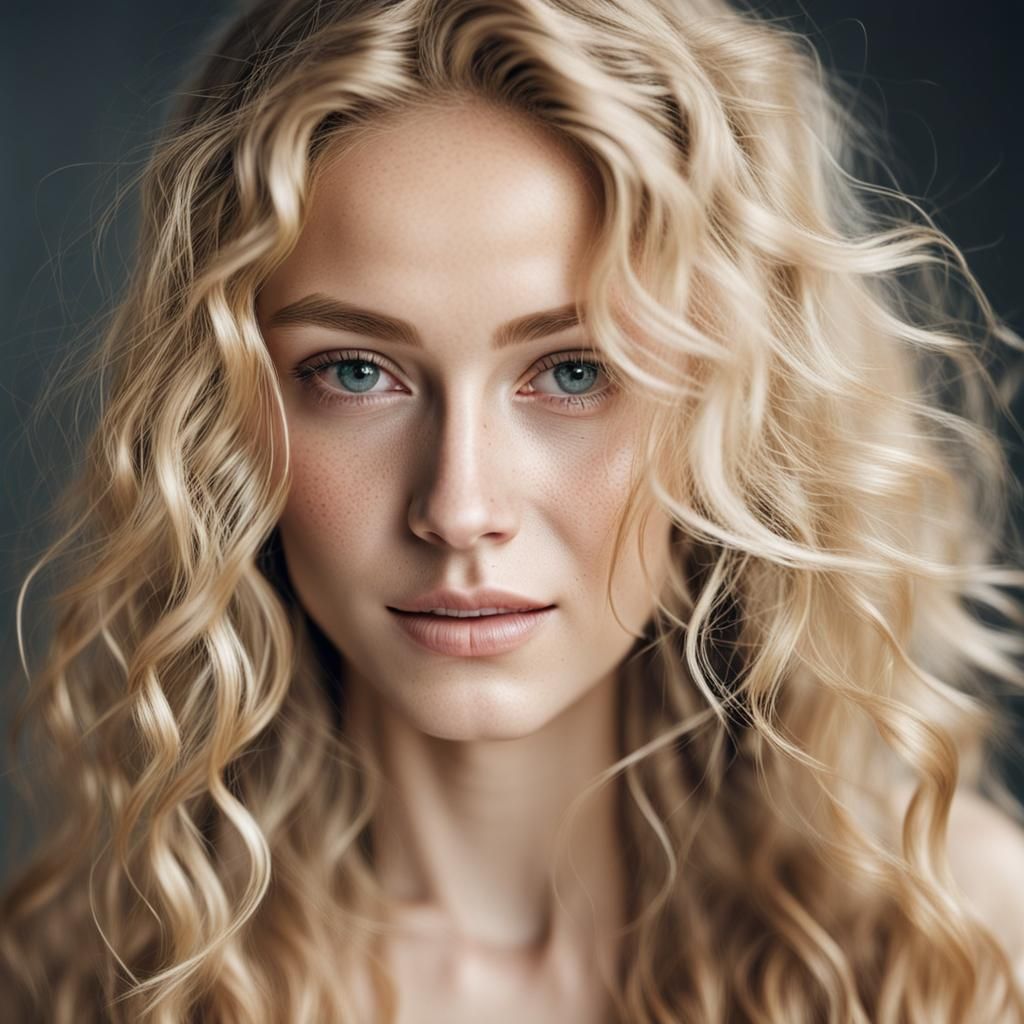 Close-Up Portrait of a Beautiful Blonde Woman