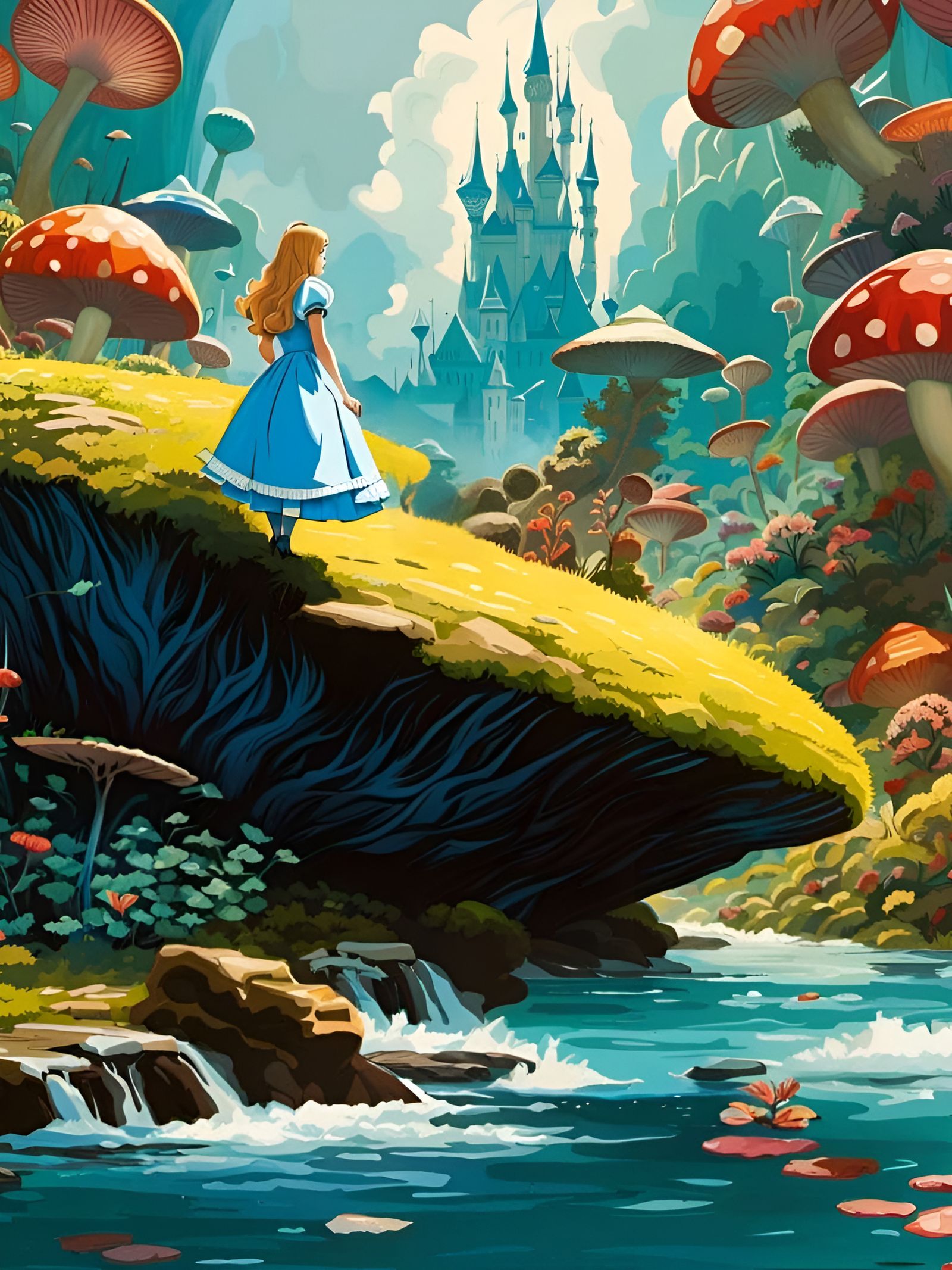 Alice in Wonderland Book Cover Art