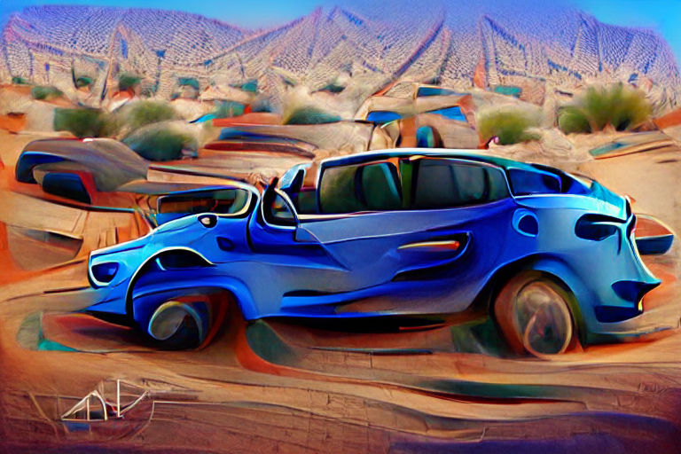 Desert Road Trip in Barren Landscape