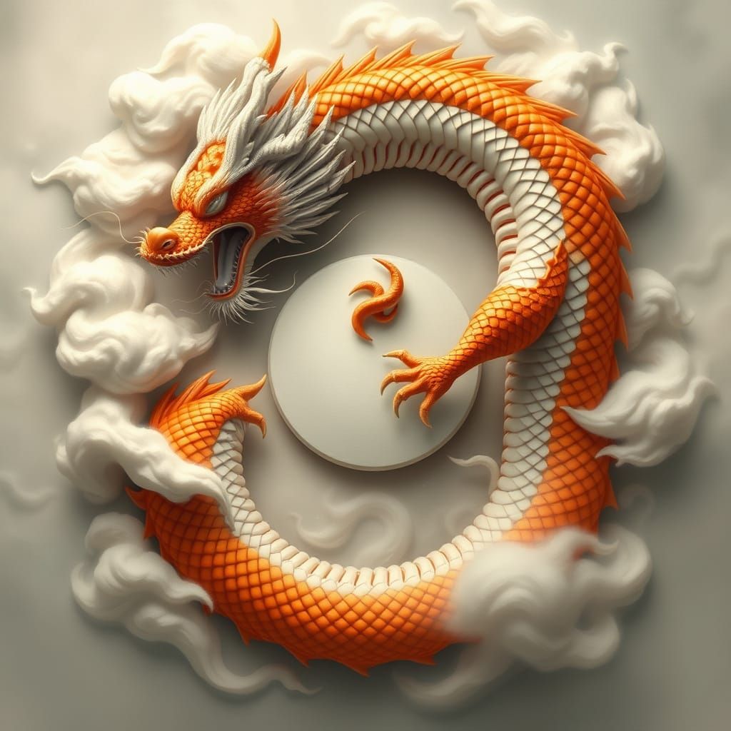 Dragon Yin Yang: A Digital Illustration