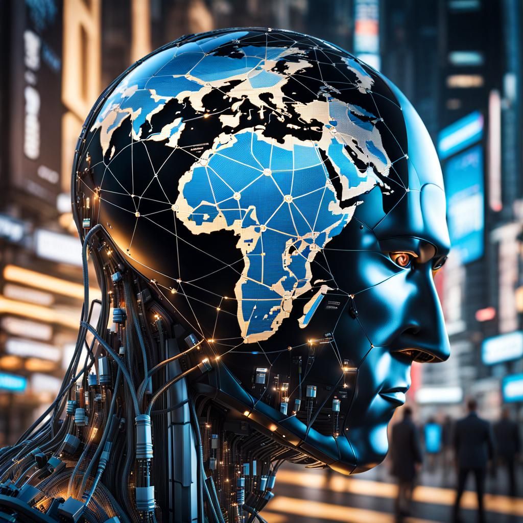 Global Data Network of Cyberpunk AI Collaboration