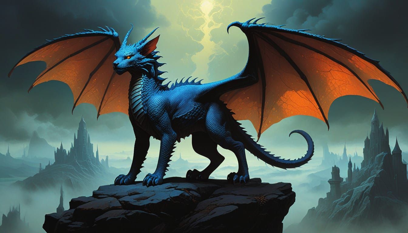 Dragon Cat of Ancient Mythology