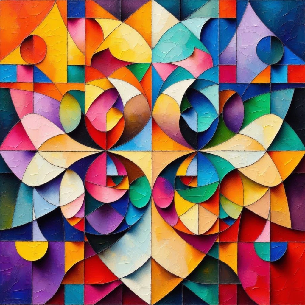 Symmetrical Geometric Abstraction with Gradient Circles and ...