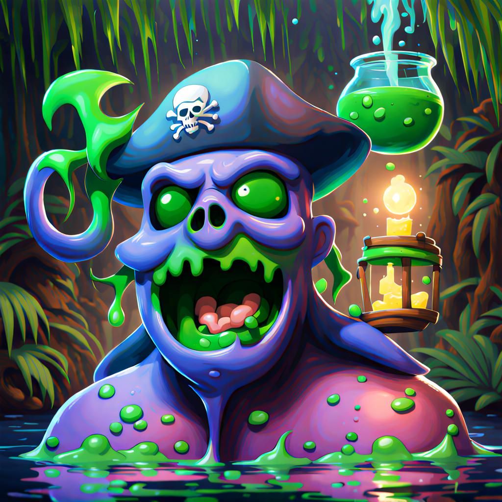 Jungle Pirate Adventure with Green Slime