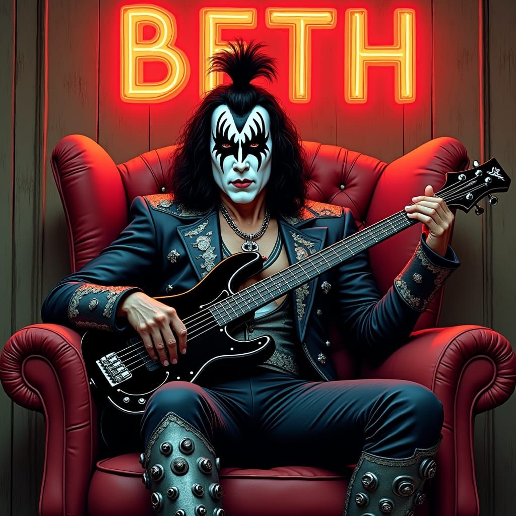 Gene Simmons of KISS: Graphic Novel Style