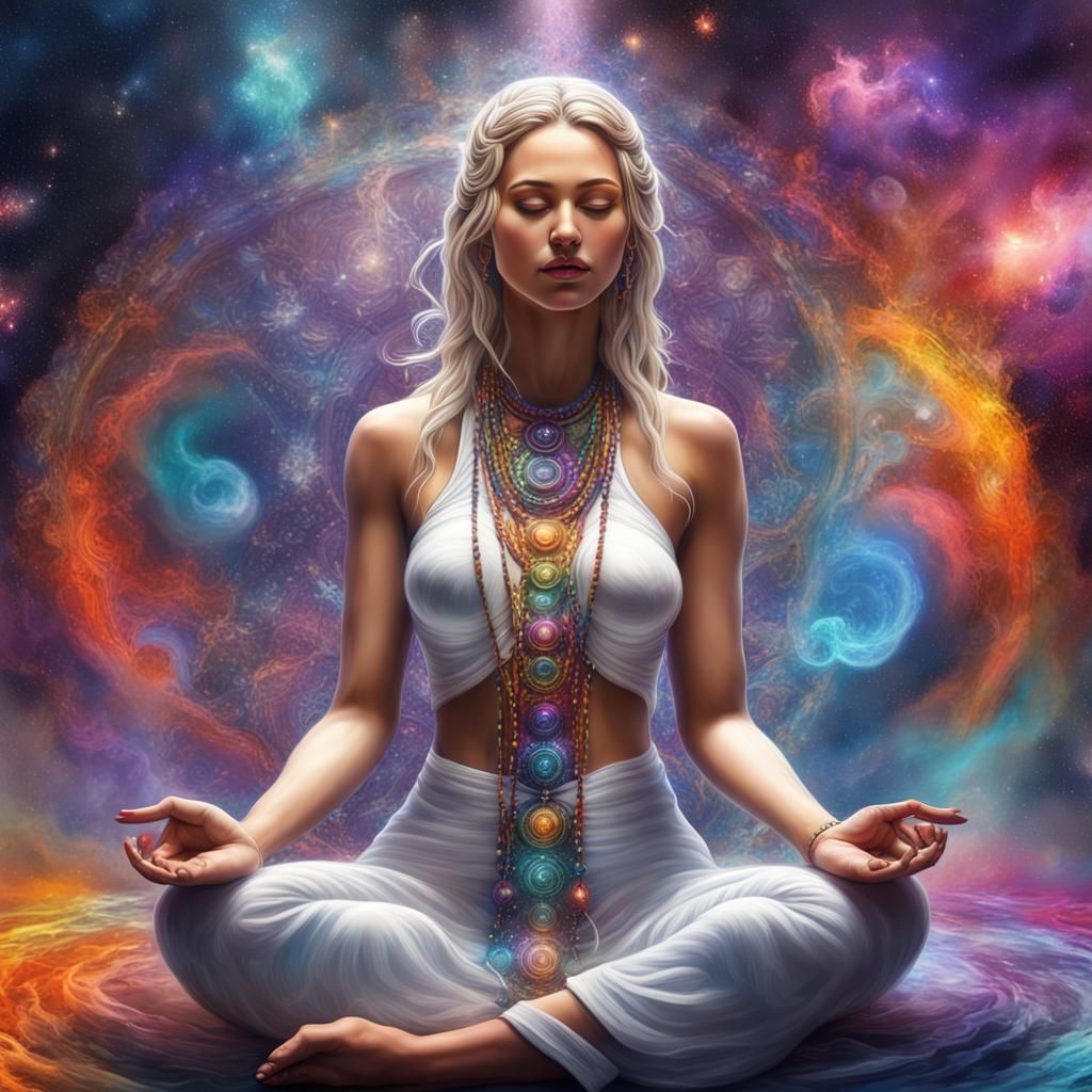 Chakra Activation: Goddess Meditation in Galaxy Environment