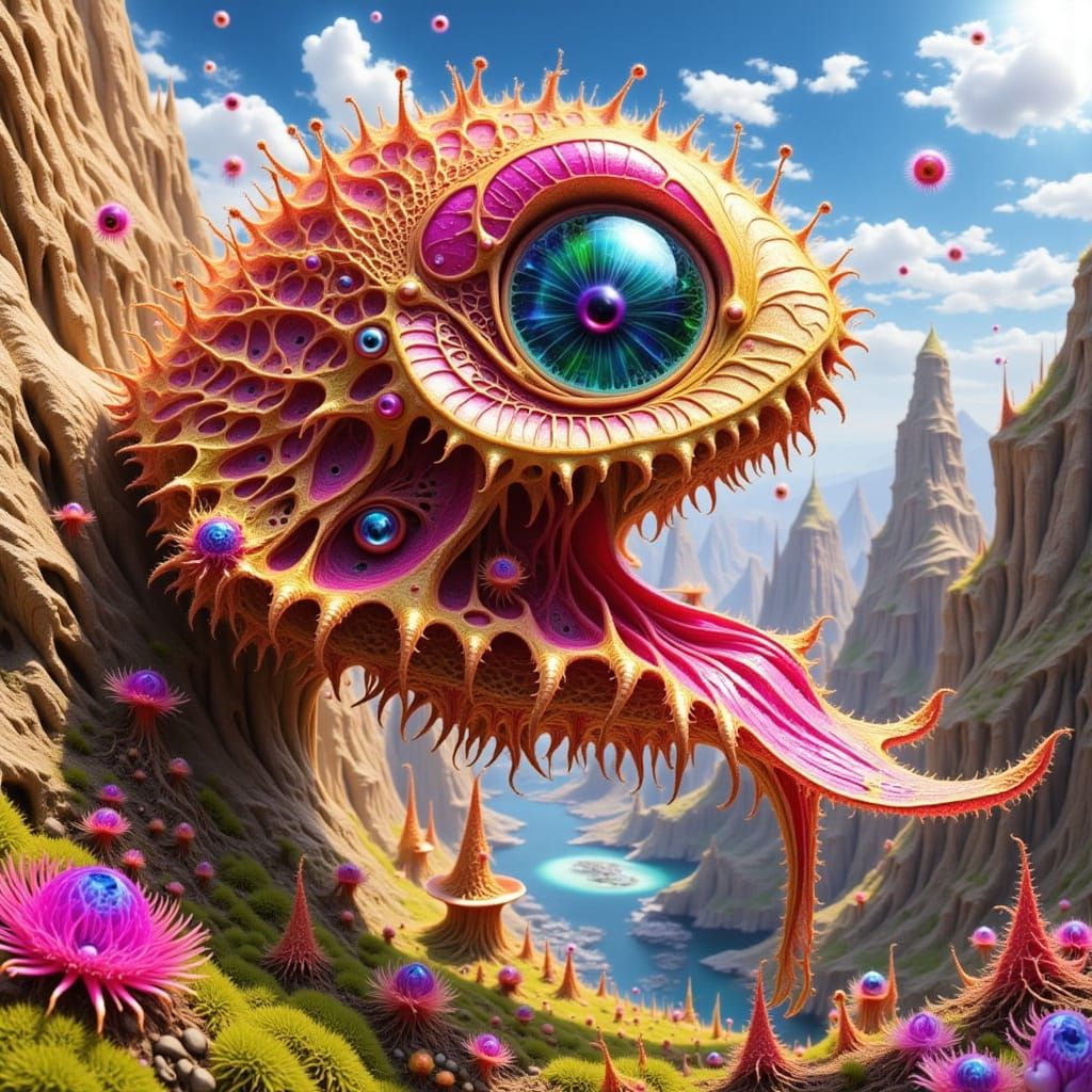 <lora:Tans Pinks Tendrils:1.0> <lora:Intricacy Vibe:1.0> EXQUISITELY BEAUTIFUL SHINIEST INTRICATE GARGANTUAN SEED POD HY...