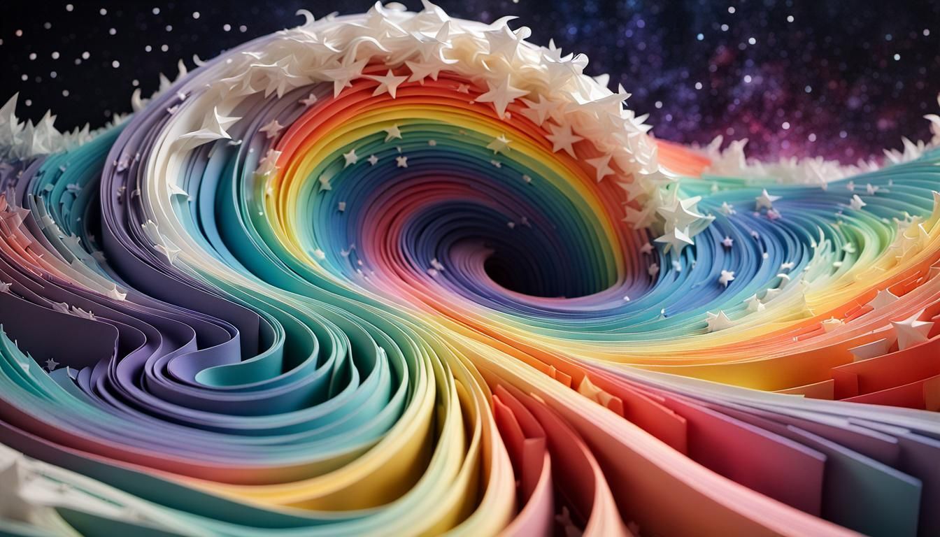 Iridescent Stars Spinning in Cosmic Rainbow