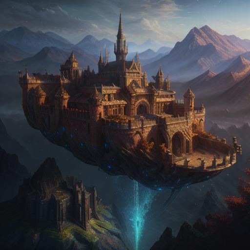 Fantastical Peacock: Detailed Matte Painting in Deep Color