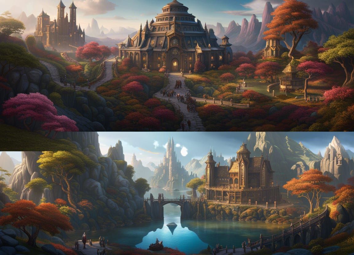 Harmonious World: A Detailed Matte Painting