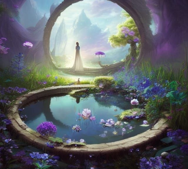 Ethereal Pond Portal to Another Universe