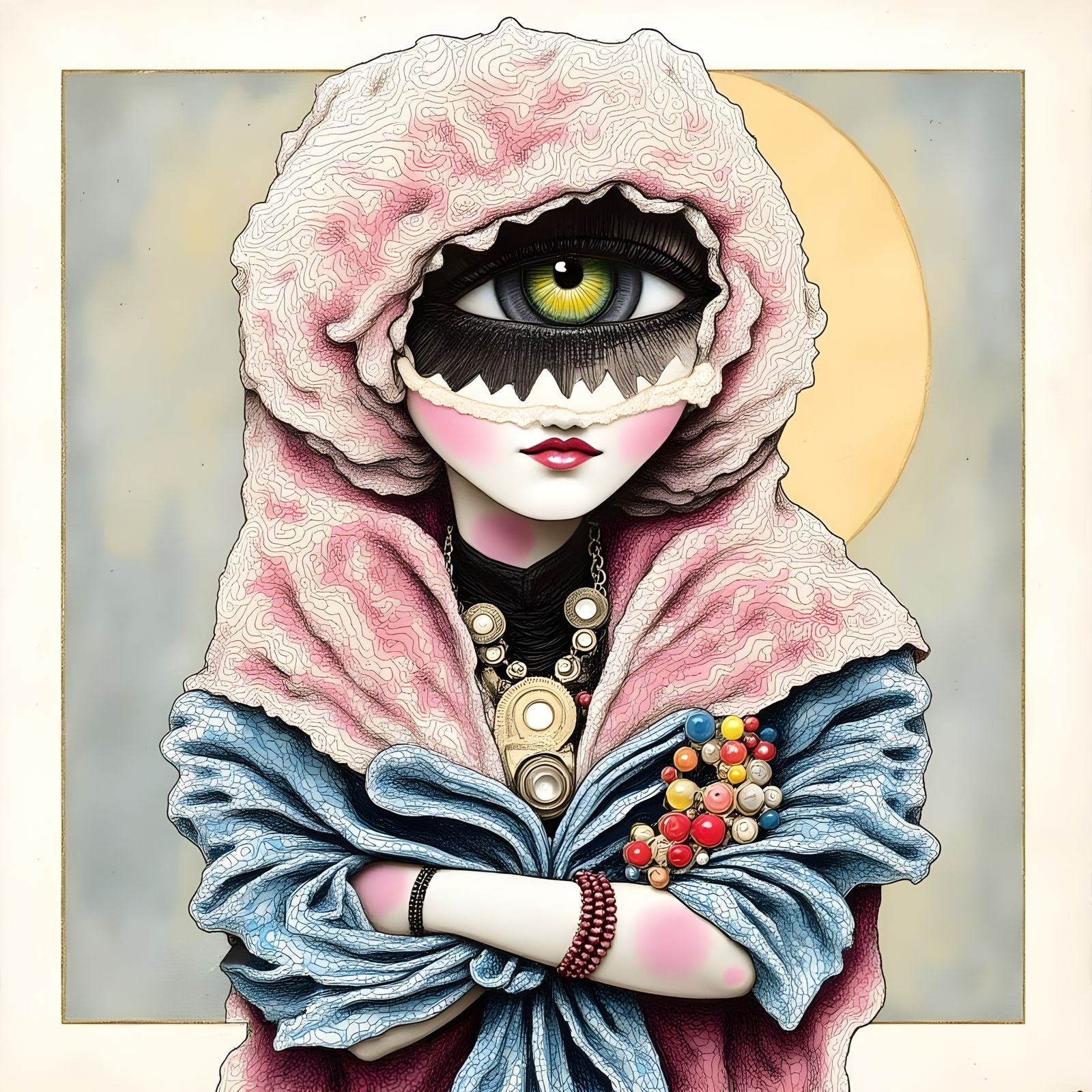 Surreal Collage Art of a Woman's Face