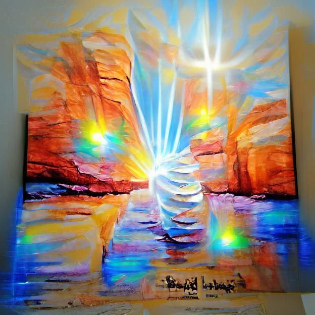 Ethereal Light Beam Descends From Above