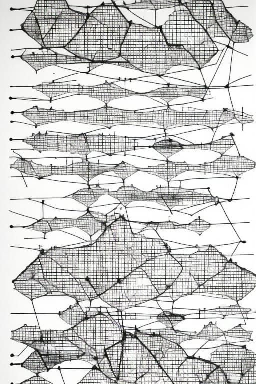 Abstract Graphic Score in Brutalist Style